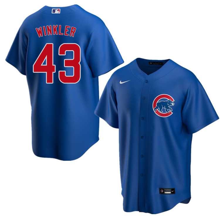 Nike Men #43 Dan Winkler Chicago Cubs Baseball Jerseys Sale-Blue